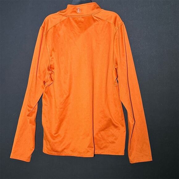 BASS OUTDOOR Men's 2XL Orange Half-Zip Stretch Lightweight Pullover Sweater - Picture 2 of 7